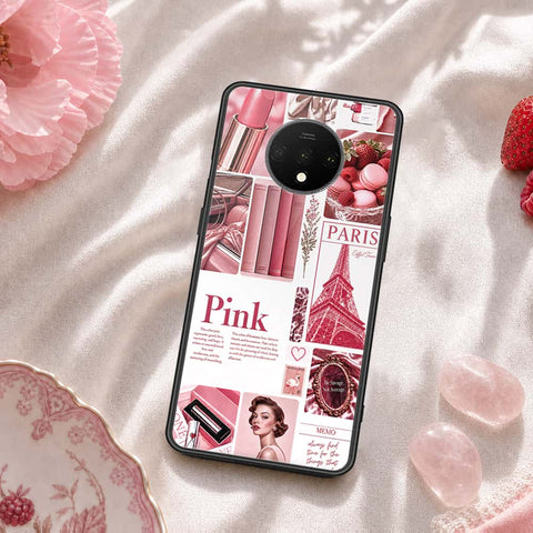OnePlus 7T Cover - ONation Aesthetic Collage Series - HQ Ultra Shine Premium Infinity Glass Soft Silicon Borders Case