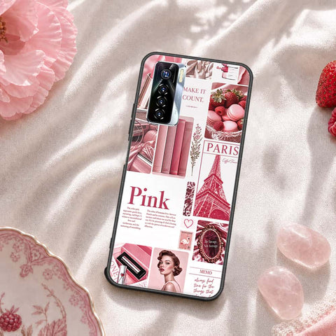 Tecno Camon 17 Pro Cover - ONation Aesthetic Collage Series - HQ Ultra Shine Premium Infinity Glass Soft Silicon Borders Case