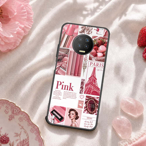 Infinix Note 7 Cover - ONation Aesthetic Collage Series - HQ Ultra Shine Premium Infinity Glass Soft Silicon Borders Case