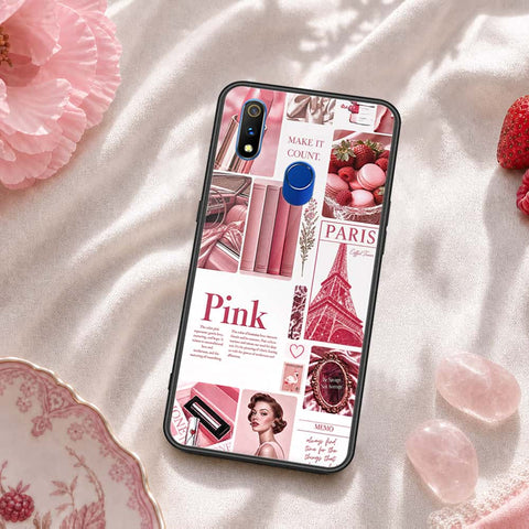 Realme 3 Pro Cover - ONation Aesthetic Collage Series - HQ Ultra Shine Premium Infinity Glass Soft Silicon Borders Case
