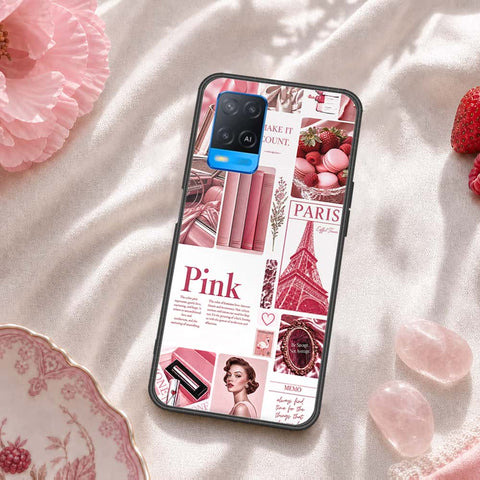 Oppo A54 4G Cover - ONation Aesthetic Collage Series - HQ Ultra Shine Premium Infinity Glass Soft Silicon Borders Case