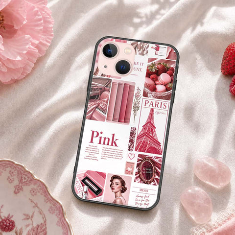 iPhone 14 Plus Cover - ONation Aesthetic Collage Series - HQ Ultra Shine Premium Infinity Glass Soft Silicon Borders Case