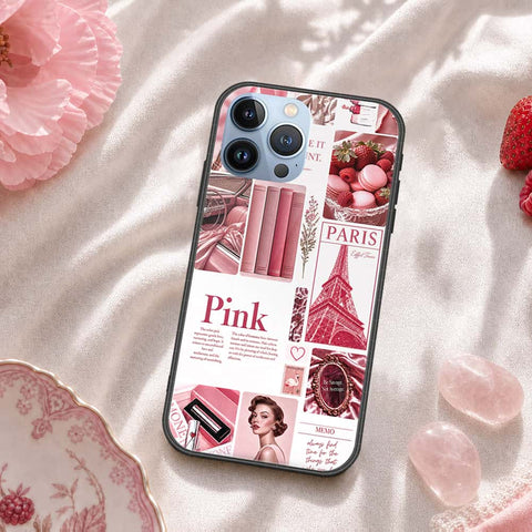 iPhone 14 Pro Cover - ONation Aesthetic Collage Series - HQ Ultra Shine Premium Infinity Glass Soft Silicon Borders Case