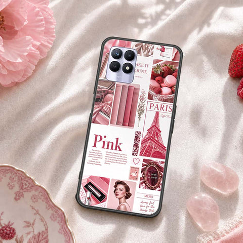 Realme 8i Cover - ONation Aesthetic Collage Series - HQ Ultra Shine Premium Infinity Glass Soft Silicon Borders Case
