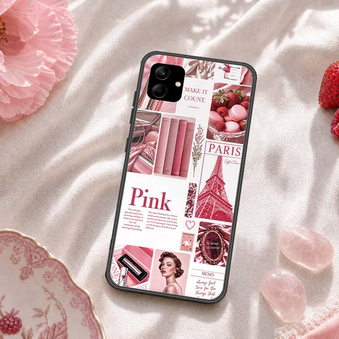 Samsung Galaxy A04 Cover - ONation Aesthetic Collage Series - HQ Ultra Shine Premium Infinity Glass Soft Silicon Borders Case