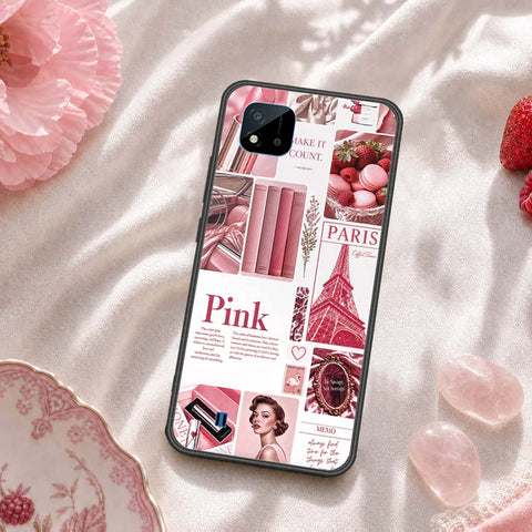Realme C20 Cover - ONation Aesthetic Collage Series - HQ Ultra Shine Premium Infinity Glass Soft Silicon Borders Case