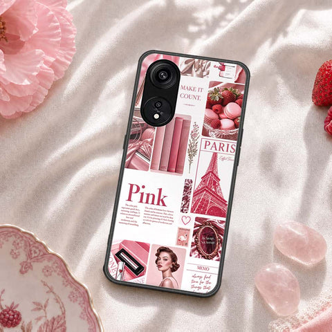 Oppo Reno 8T 5G Cover - ONation Aesthetic Collage Series - HQ Ultra Shine Premium Infinity Glass Soft Silicon Borders Case