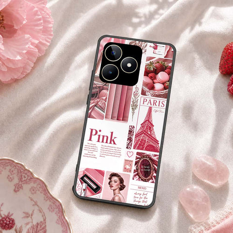 Realme C53 Cover - ONation Aesthetic Collage Series - HQ Ultra Shine Premium Infinity Glass Soft Silicon Borders Case