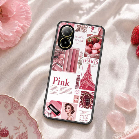 Realme C67 4G Cover - ONation Aesthetic Collage Series - HQ Ultra Shine Premium Infinity Glass Soft Silicon Borders Case