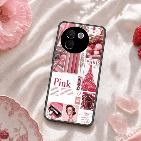 Vivo V30e Cover - ONation Aesthetic Collage Series - HQ Ultra Shine Premium Infinity Glass Soft Silicon Borders Case