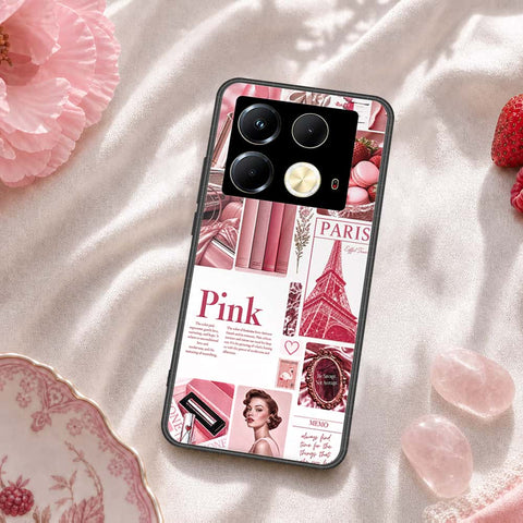 Infinix Note 40 Pro Plus Cover - ONation Aesthetic Collage Series - HQ Ultra Shine Premium Infinity Glass Soft Silicon Borders Case