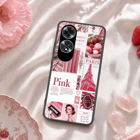 Oppo A60 Cover - ONation Aesthetic Collage Series - HQ Ultra Shine Premium Infinity Glass Soft Silicon Borders Case