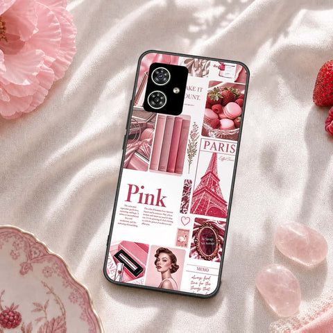Motorola Moto G54 Cover - ONation Aesthetic Collage Series - HQ Ultra Shine Premium Infinity Glass Soft Silicon Borders Case