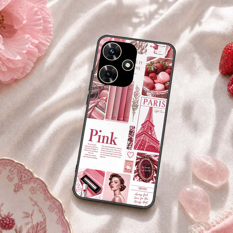 Infinix Hot 30i Cover - ONation Aesthetic Collage Series - HQ Ultra Shine Premium Infinity Glass Soft Silicon Borders Case