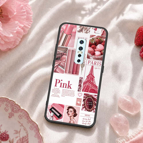 Vivo V17 Pro Cover - ONation Aesthetic Collage Series - HQ Ultra Shine Premium Infinity Glass Soft Silicon Borders Case
