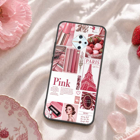 Vivo Y9s Cover - ONation Aesthetic Collage Series - HQ Ultra Shine Premium Infinity Glass Soft Silicon Borders Case