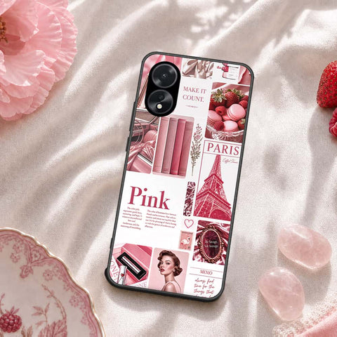 Oppo A18 Cover - ONation Aesthetic Collage Series - HQ Ultra Shine Premium Infinity Glass Soft Silicon Borders Case