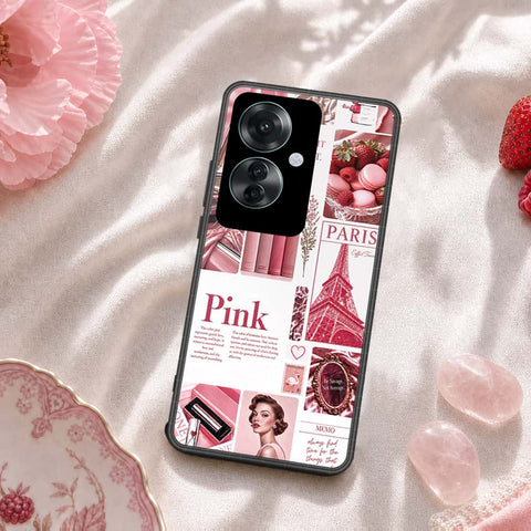 Oppo Reno 11F 5G Cover - ONation Aesthetic Collage Series - HQ Ultra Shine Premium Infinity Glass Soft Silicon Borders Case