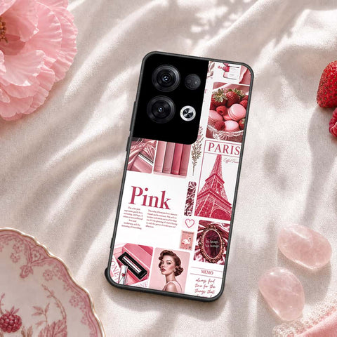 Oppo Reno 8 Pro Plus Cover - ONation Aesthetic Collage Series - HQ Ultra Shine Premium Infinity Glass Soft Silicon Borders Case