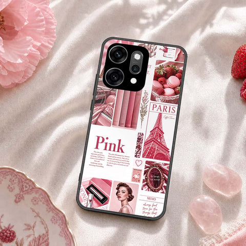 Oppo Reno 14 Cover - ONation Aesthetic Collage Series - HQ Ultra Shine Premium Infinity Glass Soft Silicon Borders Case