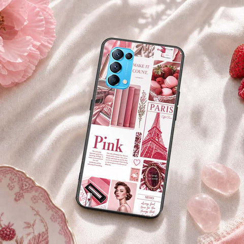 Oppo Reno 5 5G Cover - ONation Aesthetic Collage Series - HQ Ultra Shine Premium Infinity Glass Soft Silicon Borders Case
