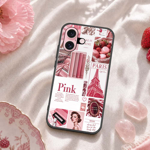 iPhone 16 Plus - ONation Aesthetic Collage Series - HQ Ultra Shine Premium Infinity Glass Soft Silicon Borders Case