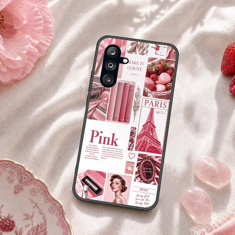 Samsung Galaxy A16 Cover - ONation Aesthetic Collage Series - HQ Ultra Shine Premium Infinity Glass Soft Silicon Borders Case
