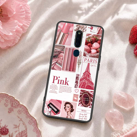 Oppo R19 Cover - ONation Aesthetic Collage Series - HQ Ultra Shine Premium Infinity Glass Soft Silicon Borders Case