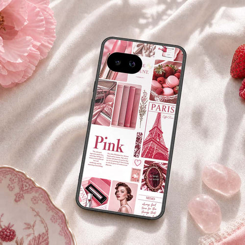 Google Pixel 9a Cover - ONation Aesthetic Collage Series - HQ Ultra Shine Premium Infinity Glass Soft Silicon Borders Case