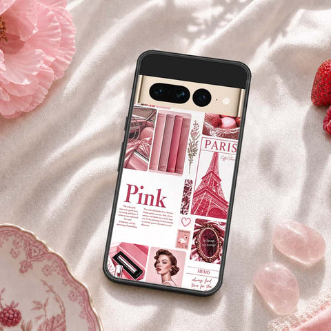 Google Pixel 7 Pro Cover - ONation Aesthetic Collage Series - HQ Ultra Shine Premium Infinity Glass Soft Silicon Borders Case