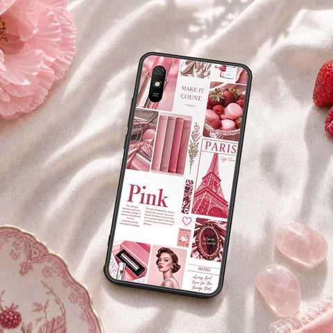 Xiaomi Redmi 9i Cover - ONation Aesthetic Collage Series - HQ Ultra Shine Premium Infinity Glass Soft Silicon Borders Case