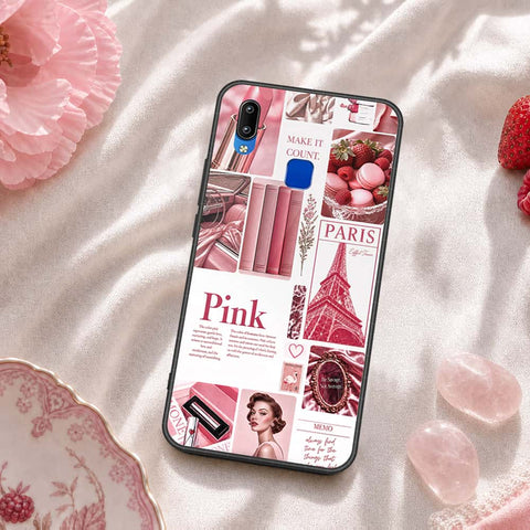 Vivo Y90 Cover - ONation Aesthetic Collage Series - HQ Ultra Shine Premium Infinity Glass Soft Silicon Borders Case