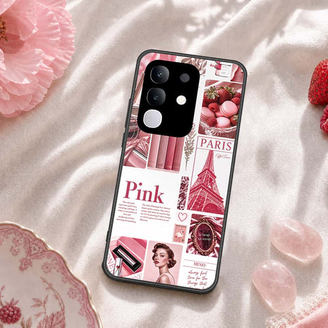 Vivo Y29 4G Cover - ONation Aesthetic Collage Series - HQ Ultra Shine Premium Infinity Glass Soft Silicon Borders Case