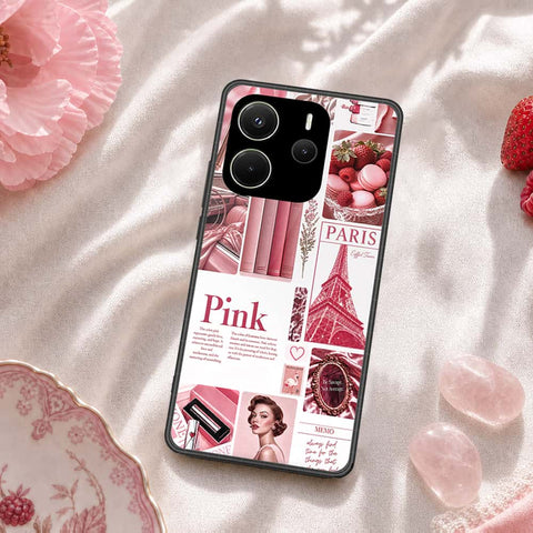 Xiaomi Redmi Note 14 4G Cover - ONation Aesthetic Collage Series - HQ Ultra Shine Premium Infinity Glass Soft Silicon Borders Case