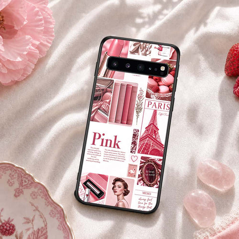 Samsung Galaxy S10 5G Cover - ONation Aesthetic Collage Series - HQ Ultra Shine Premium Infinity Glass Soft Silicon Borders Case