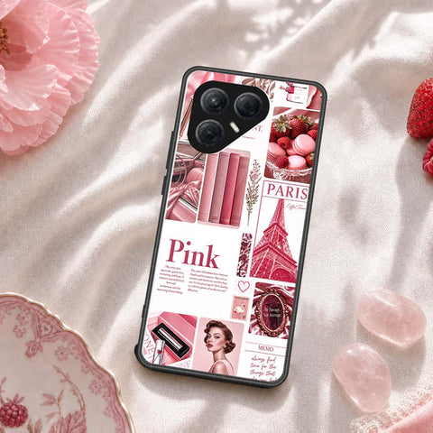 Tecno Pova 7 4G Cover - ONation Aesthetic Collage Series - HQ Ultra Shine Premium Infinity Glass Soft Silicon Borders Case