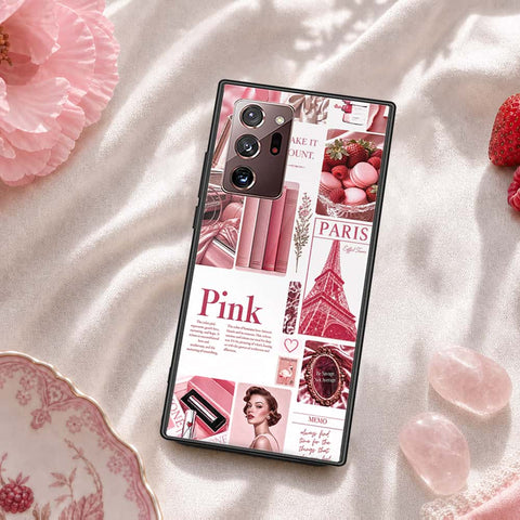Samsung Galaxy Note 20 Ultra Cover - ONation Aesthetic Collage Series - HQ Ultra Shine Premium Infinity Glass Soft Silicon Borders Case