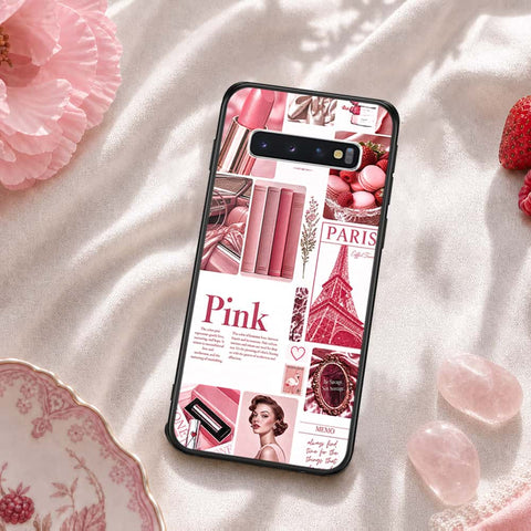 Samsung Galaxy S10 Cover - ONation Aesthetic Collage Series - HQ Ultra Shine Premium Infinity Glass Soft Silicon Borders Case