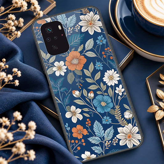 Xiaomi Redmi Note 10 4G Cover - ONation Botanical Bloom Series - HQ Ultra Shine Premium Infinity Glass Soft Silicon Borders Case
