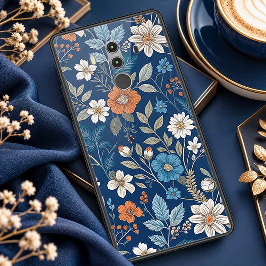 Huawei Mate 10 Pro Cover - ONation Botanical Bloom Series - HQ Ultra Shine Premium Infinity Glass Soft Silicon Borders Case