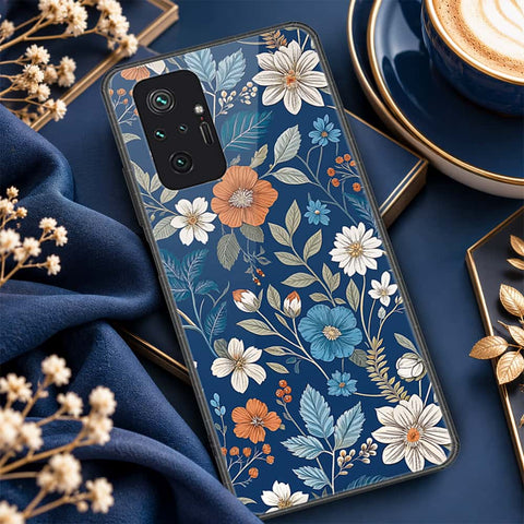 Xiaomi Redmi Note 10 Pro 4G Cover - ONation Botanical Bloom Series - HQ Ultra Shine Premium Infinity Glass Soft Silicon Borders Case