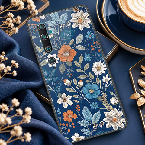 Xiaomi Mi CC9 Pro Cover - ONation Botanical Bloom Series - HQ Ultra Shine Premium Infinity Glass Soft Silicon Borders Case