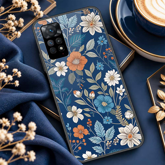 Xiaomi Redmi Note 11 Pro 5G Cover - ONation Botanical Bloom Series - HQ Ultra Shine Premium Infinity Glass Soft Silicon Borders Case