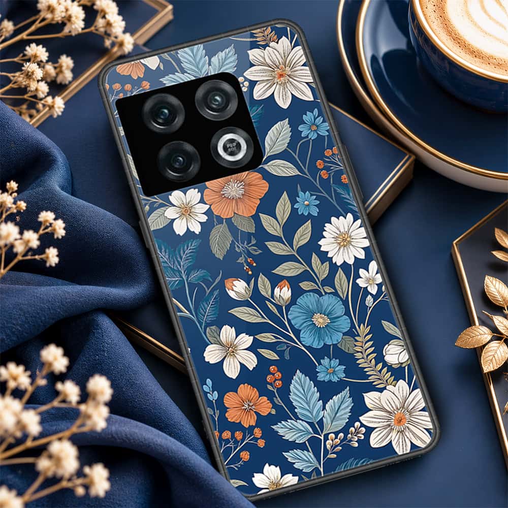 OnePlus 10 Pro Cover - ONation Botanical Bloom Series - HQ Ultra Shine Premium Infinity Glass Soft Silicon Borders Case