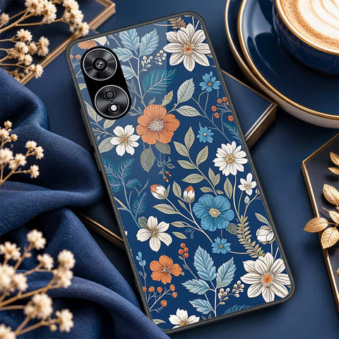 Oppo A97 5G Cover - ONation Botanical Bloom Series - HQ Ultra Shine Premium Infinity Glass Soft Silicon Borders Case