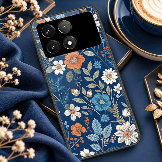 Xiaomi Poco X6 Pro Cover - ONation Botanical Bloom Series - HQ Ultra Shine Premium Infinity Glass Soft Silicon Borders Case