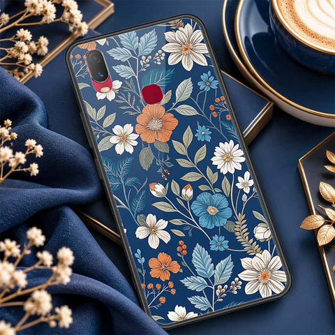 Vivo Y11 2019 Cover - ONation Botanical Bloom Series - HQ Ultra Shine Premium Infinity Glass Soft Silicon Borders Case