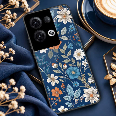 Oppo Reno 8 Pro Plus Cover - ONation Botanical Bloom Series - HQ Ultra Shine Premium Infinity Glass Soft Silicon Borders Case