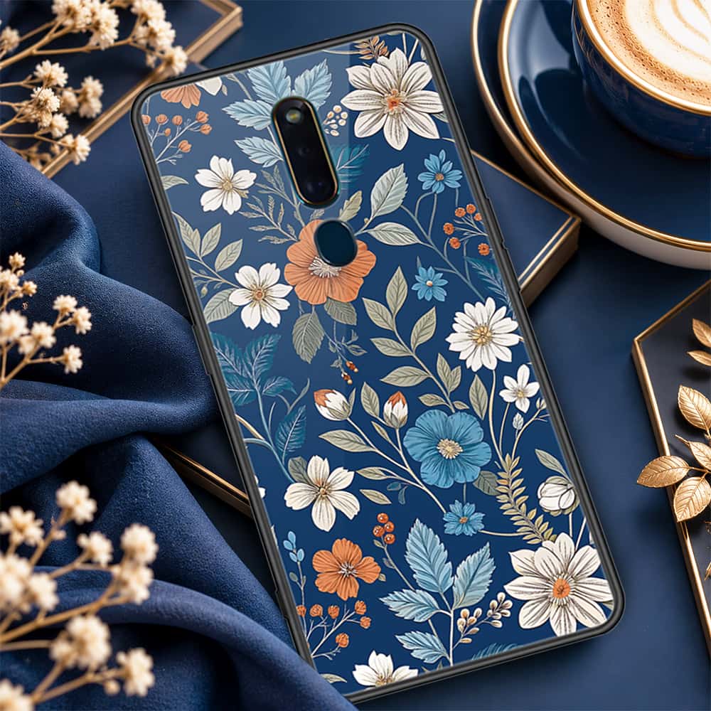 Huawei Honor Play 8A Cover - ONation Botanical Bloom Series - HQ Ultra Shine Premium Infinity Glass Soft Silicon Borders Case