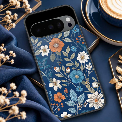 Google Pixel 10 Pro XL Cover - ONation Botanical Bloom Series - HQ Ultra Shine Premium Infinity Glass Soft Silicon Borders Case